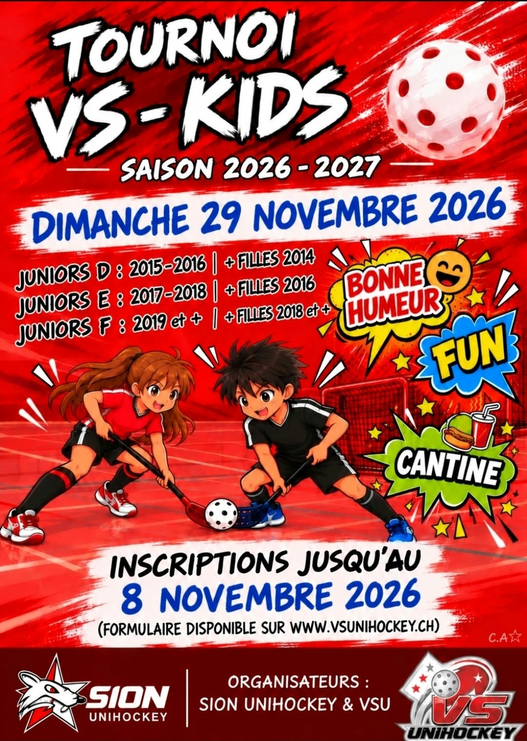 Flyer VS Kids à Sion le dimanche 29 novembre 2026